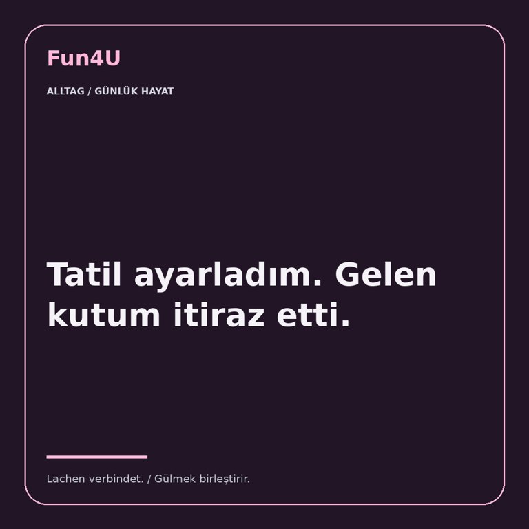 Tatil ayarladım. Gelen kutum itiraz etti.
