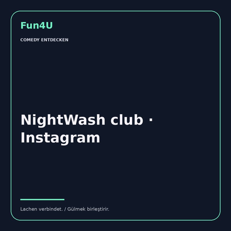 NightWash club · Instagram